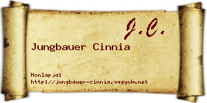 Jungbauer Cinnia névjegykártya
